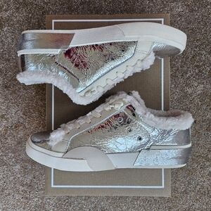 Nib! Dolce Vita Zantel Silver Multi Slip On Sneakers 6.5